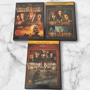 Pirates of the Caribbean 3 Movie DVD/Blu-ray Set